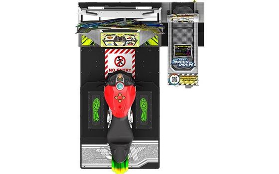 След GP Moto гонок скорости Одно-игрока, Монетк-работаемая машина аркады используемая в торговых центрах